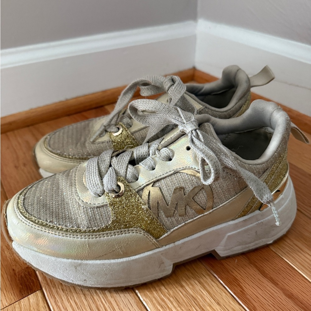 Gold Michael Kors Girls Sneakers